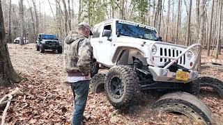 How'd THAT happen!? Tangled Jeep Wrangler JK self-recovery...NO WINCH necessary!