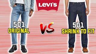 Levi's Original VS Shrink To Fit Explained in 20 Seconds!  (501 VS 501 STF)