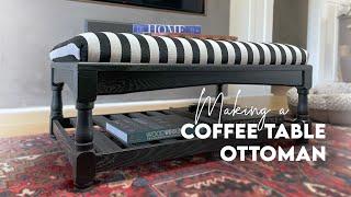 Wood Turning Coffee Table Ottoman: Design and Build