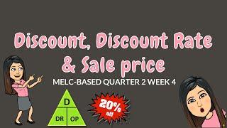 DISCOUNT, DISCOUNT RATE & SALE PRICE | GRADE 6