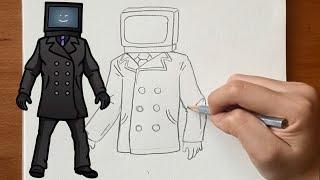 How to DRAW TV MAN | drawing skibidi toilet 49