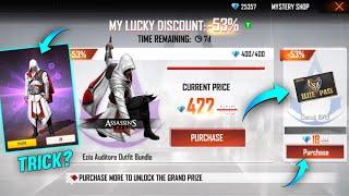 FREE FIRE NEW MYSTERY SHOP | FREE FIRE NEW EVENT | ASSASSINS CREED BUNDLE EVENT - GARENA FREE FIRE