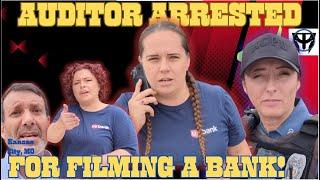 AUDITOR ARRESTED for filming a bank from sidewalk! #firstamendmentauditor #karens #police