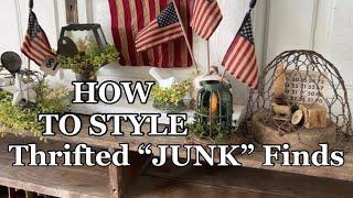 HOW TO STYLE | THRIFTED | JUNK FINDS | HOME DECOR |TRASH TO TREASURE| COTTAGE | FARMHOUSE| PRIMITIVE