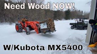 Refilling Our Wood Supply w/ Kubota MX5400 & IBC Totes