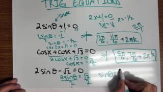 trig equations