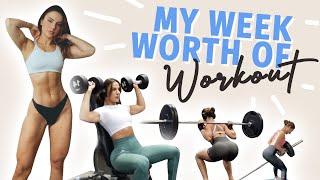 MY WEEK WORTH OF WORKOUT | MY CURRENT SPLIT | Krissy Cela