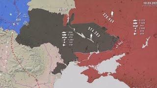 Боевые действия на Украине  ( Анимация на карте )