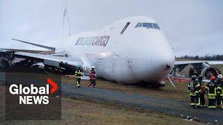 Air Canada flight with 77 aboard catches fire after failed landing in Halifax