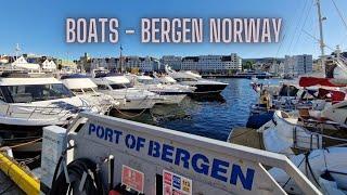 Cabin Cruisers and Boats in Bergen Harbour getting ready for Norways National Day.