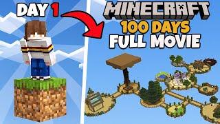 I Survived 100 Days in ONE BLOCK SKYBLOCK Minecraft! [FULL MOVIE]