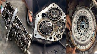 TD27 transmission pull down ,clutch components and replace gearing assembly