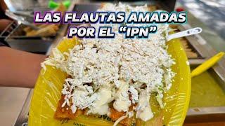 FLAUTAS bien LARGOTAS de ARRACHERA, SIRLOIN BARATAS en el Casco de Santo Tomás IPN