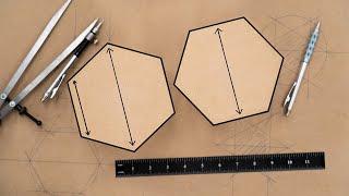 The ONLY Hexagon HOW-TO You'll Ever Need / How to Draw a Hexagon With or Without a Compass
