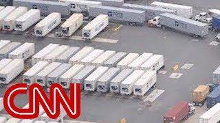 Thousands of containers with supplies sitting on Puerto Rico dock