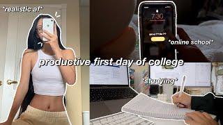 STUDY VLOG | 7 AM productive first day of uni | studying, note taking & school supply shopping