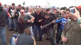 OTHERWISE BASSIST MOSHING WITH CROWD 5-26-13