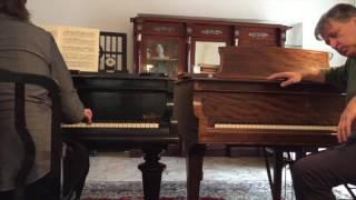 Working on Bach Partita B major (Andrei Gavrilov with Julian Bulatov)