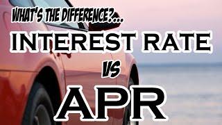 Car Loans - What's the difference between an Interest Rate & APR?