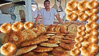 BREAD FACTORY 10 000 pieces per day Traditional Uzbek Flatbread 16 tandoors!