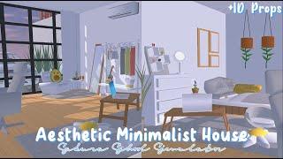 Aesthetic Minimalist House II Korean Style [Review + ID Props] II Sakura School Simulator
