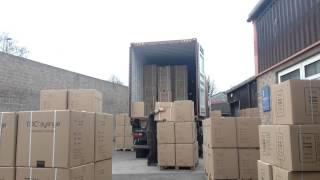 Container unloading at Exchange Supplies