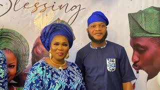 YEWANDE ADEKOYA AND HUSBAND AT NIYI JOHNSON AND SEYI EDUN TWINS NAMING CEREMONY