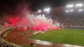 18.08.2024 CroatiaTorcida (Hajduk Split) with Pyro-show against NK Varaždin