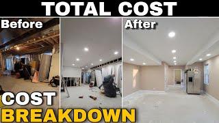 TOTAL COST to FINISH a BASEMENT in 2024 (Labor Cost & Material Cost)