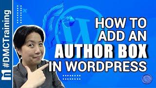 How To Add An Author Box In WordPress | Simple Author Box | WordPress Tutorial