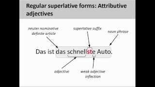 The positive, comparative, and superlative in German