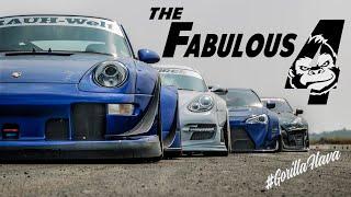 Fabulous 4 | KARMA 86, RWB Tsubaki, Pandem Porsche Cayman, Aimgain GTR in Indonesia | 4K