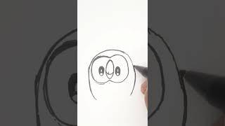 HOW TO DRAW ROWLET POKEMON - ROWLET DRAWING