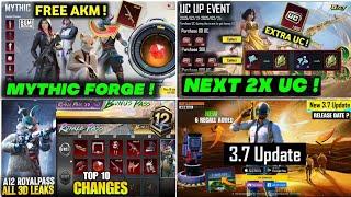 BGMI 3.7 UPDATE : FREE UPGRADE AKM SKIN | BGMI NEXT MYTHIC FORGE LEAKS|NEXT UC UP & A12 RP|PRE ORDER