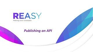 Publishing an API