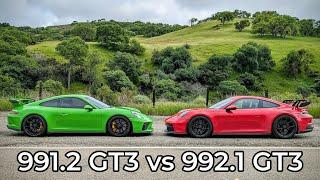 2018 Porsche 911 GT3 (6MT) vs 2022 Porsche 911 GT3 (6MT) - Head to Head Review!