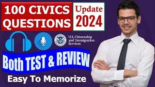 100 Civics Questions for US Citizenship Interview 2024 (Both Test and Review)