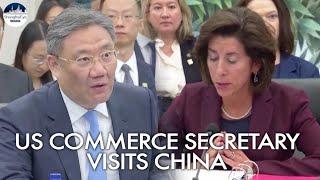 Chinese Commerce Minister Wang Wentao meets US Secretary of Commerce Gina Raimondo in Beijing