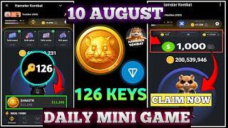 Master Key Puzzle 10 August️|Hamster Key Unlock|Hamster Kombat Mini game 9 August|Cipher Code Today