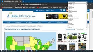 Radio Reference to find frequencies in the VHF UHF range