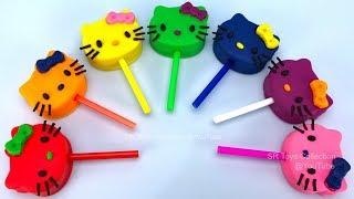 Play Dough Hello Kitty Lollipops and Cookie Molds | Surprise Toys Kinder Surprise