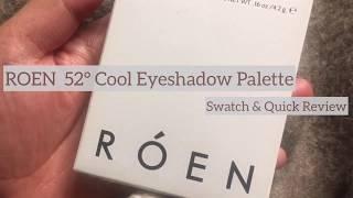 ROEN 52° Cool Eyeshadow Palette Swatch&Quick Review | VEGAN makeup cosmetics ロエン