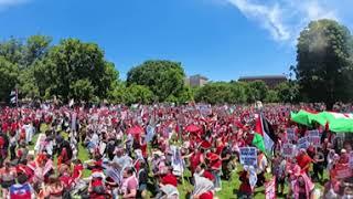 Massive 'People's Red Line' Around White House | 360° Immersive Footage