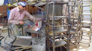 Simple Steel "Bar Stools" make use Welded Machine in 8 Steps video | Small Scale Industries videos