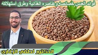 فوائد العدس خصائصه وعناصره الغذائية وطرق استهلاكه الدكتور لطفي الزغاري