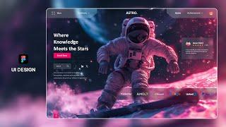 Astronomy Institute Website UI Design in Figma: Simple And Modern Web Design Tutorial