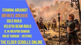 Powerful Stamina Arcanist Infinite Archive Solo Build for ESO