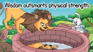 Wisdom outsmarts physical strength - Moral Story of a Lion and a Rabbit