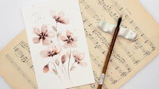 Watercolor simple flowers episode 2- wild flowers for beginners