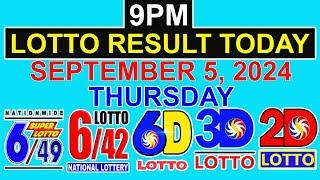 Lotto Result Today 9pm September 5 2024 (PCSO)